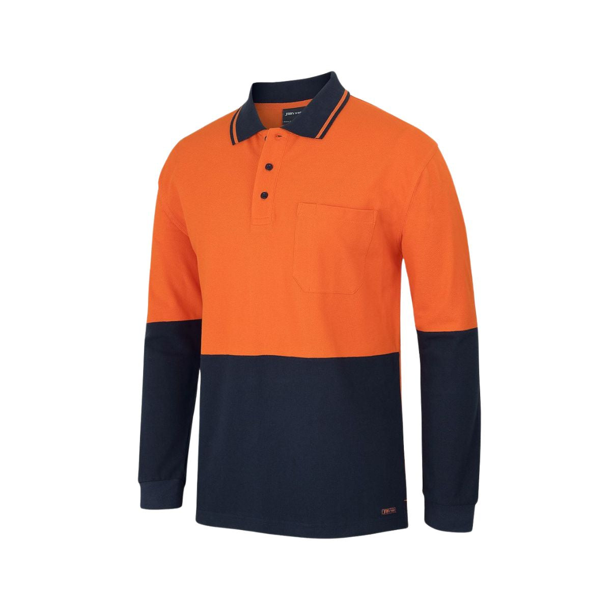 JB's Hi Vis L/S Cotton Pique Trad Polo 6HVQL