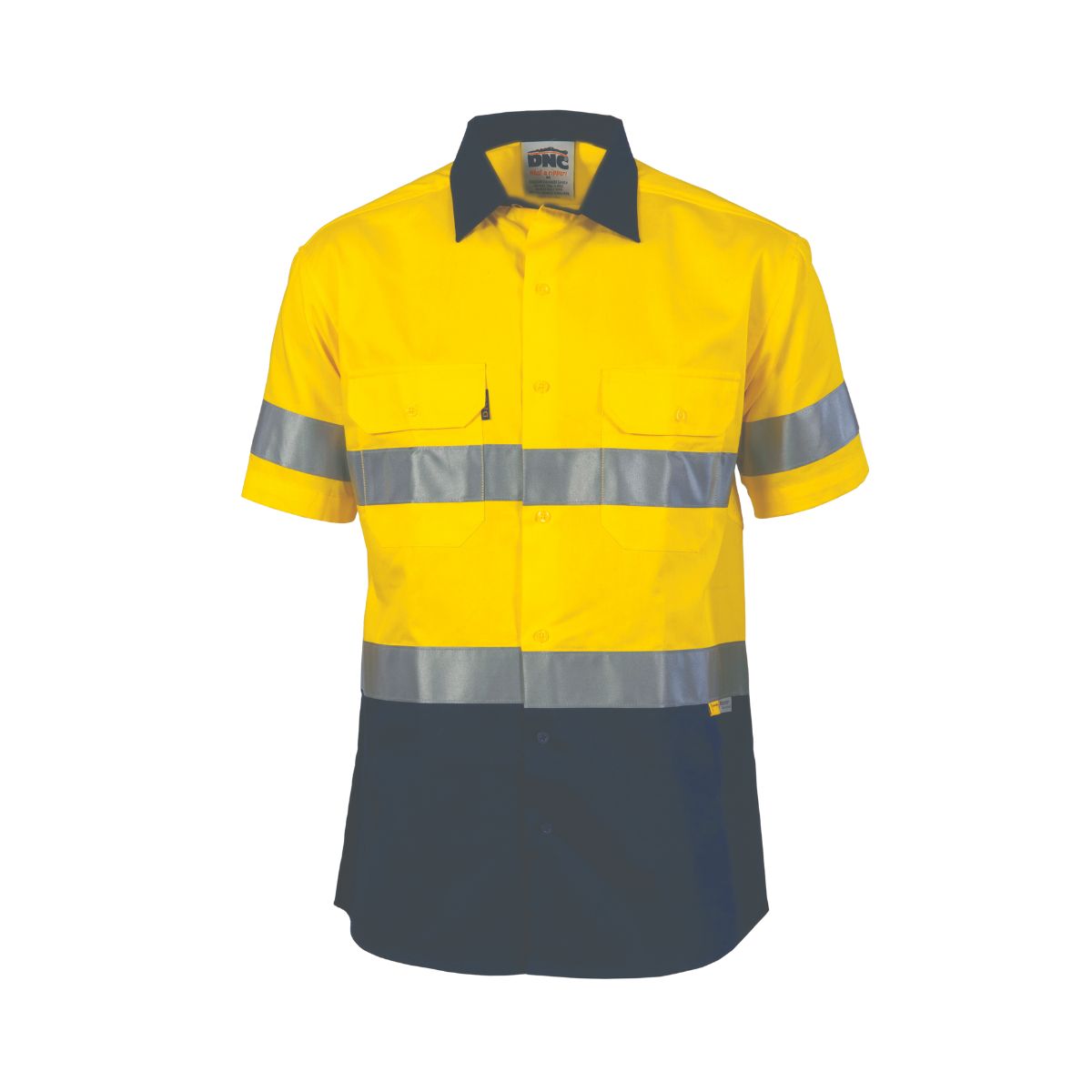 DNC HiVis Cool-Breeze Cotton Shirt with 3M 8906 R/Tape - Short sleeve 3887