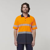 Hard Yakka Men's Short Sleeve Hi Vis Taped Polo Y19618