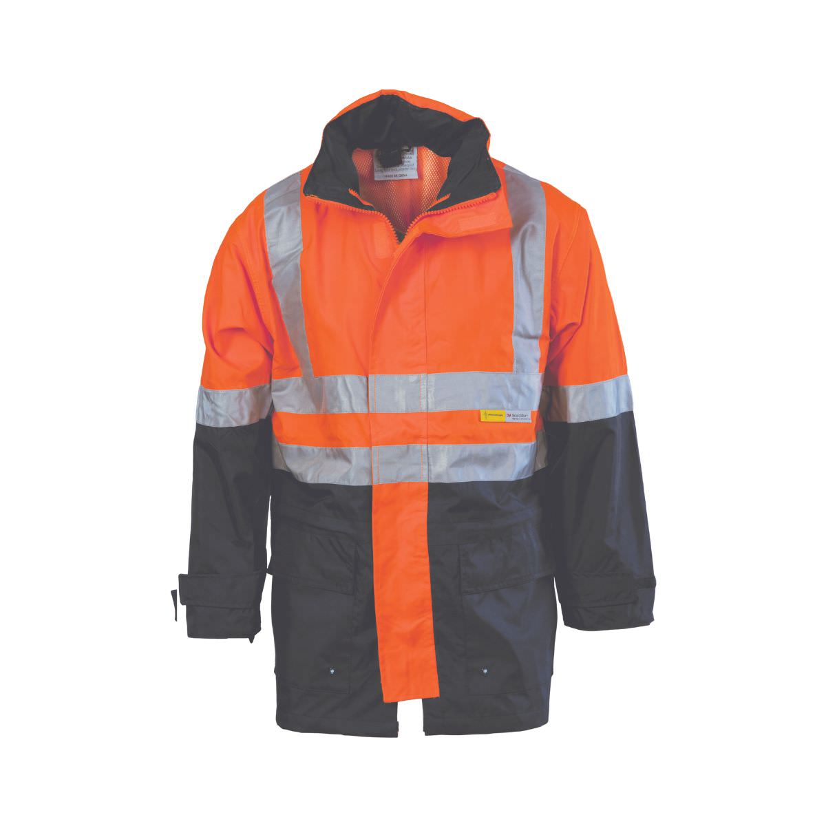 DNC HiVis Two Tone Breathable Rain Jacket with 3M Reflective Tape 3867