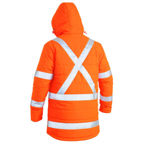 Bisley Taped Hi Vis Puffer Jacket with X Back BJ6379XT