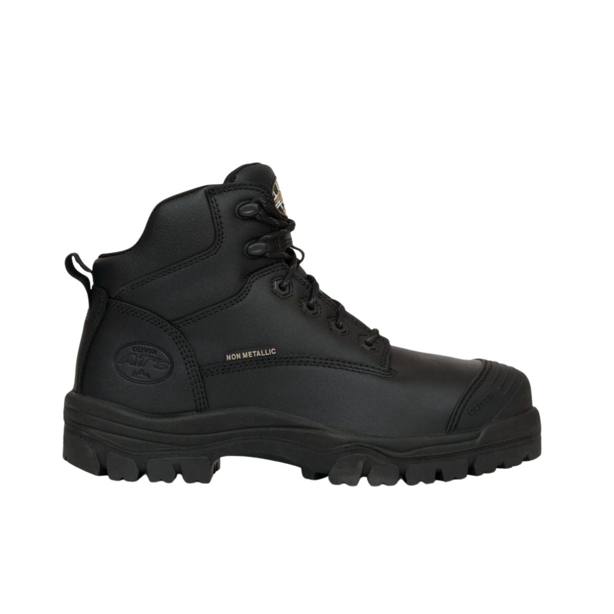 Oliver AT45 Series 130mm Black Zip Sided Safety Boot 45640Z