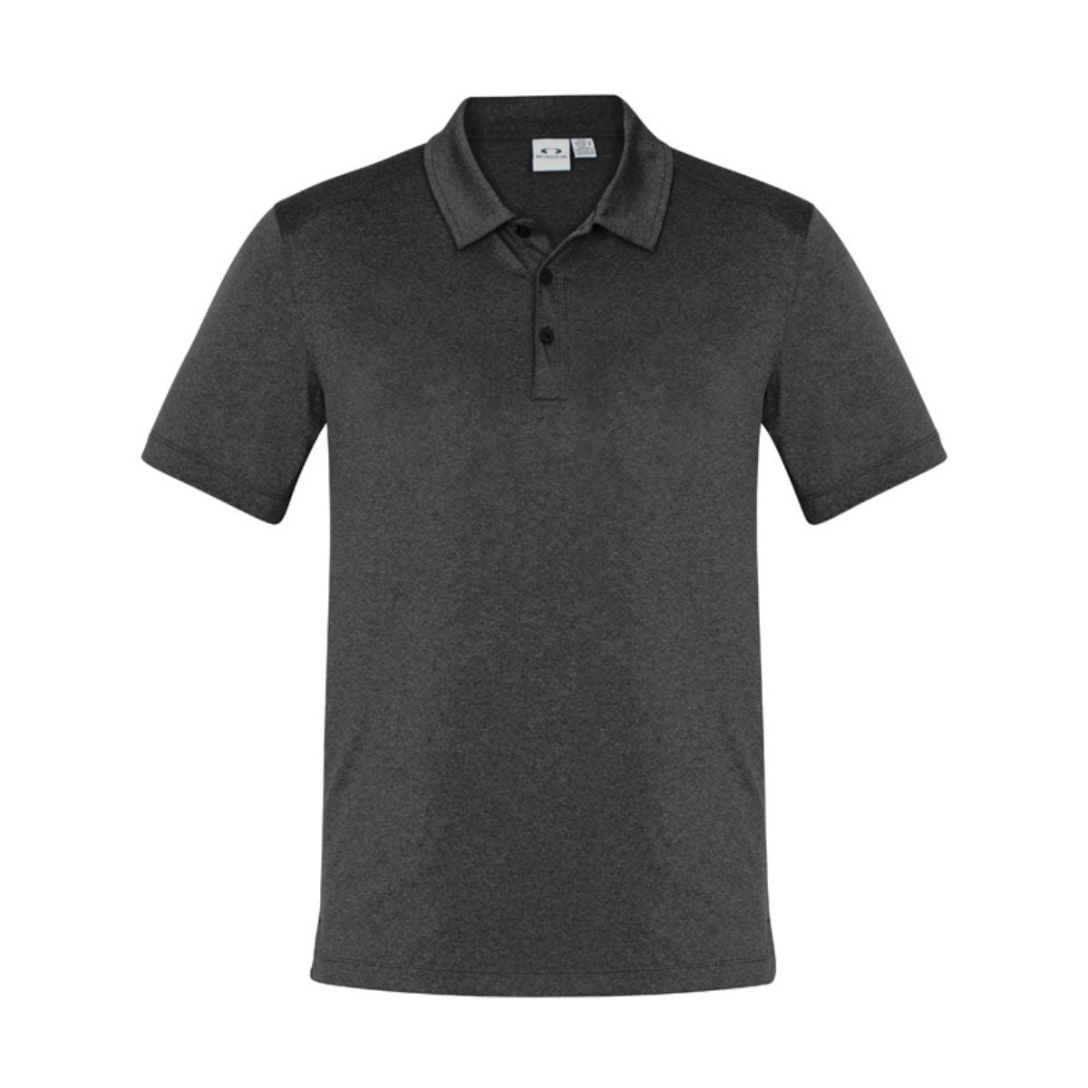 Biz Collection Men's Aero Short Sleeve Polo Black Marle P815MS