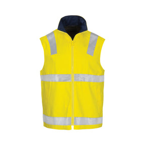 DNC Hi Vis Cotton Drill Reversible Vest with Generic Reflective Tape 3765