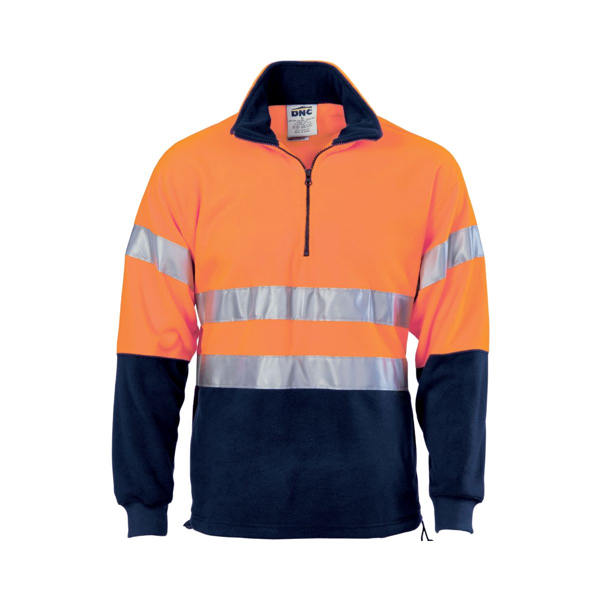 DNC HiVis Two Tone 1/2 Zip Polar Fleece with CSR R/Tape 3829