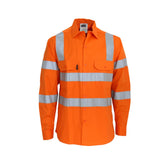 DNC Hi Vis Cotton Shirt VIC Rail Taped L/S 3741