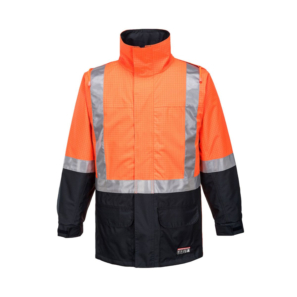 Portwest Huski Amp Hi-Vis Contrast Rain Jacket K8005