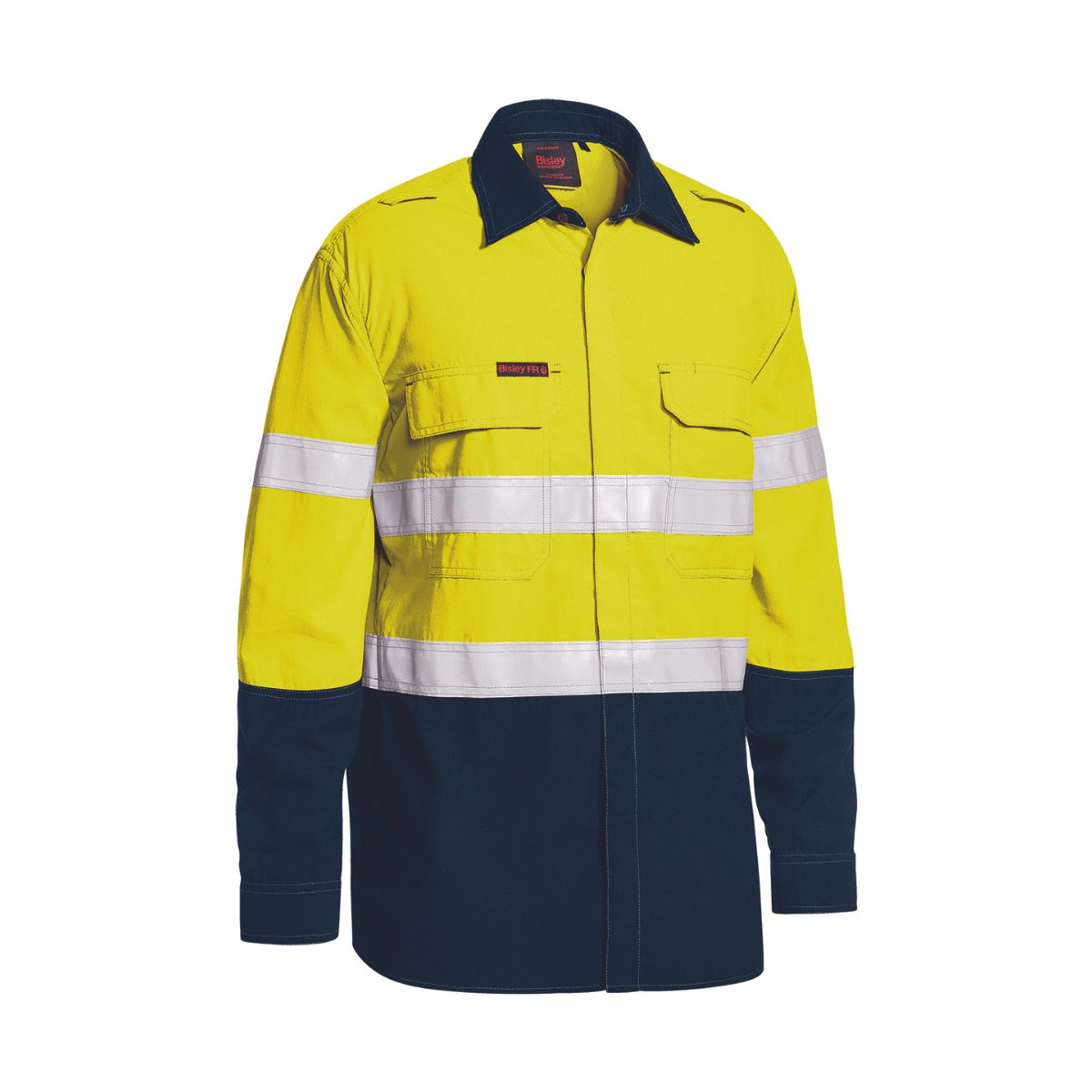 Bisley Tencate Tecasafe® Plus 480 Taped Hi Vis Lightweight FR Vented Shirt BS8237T