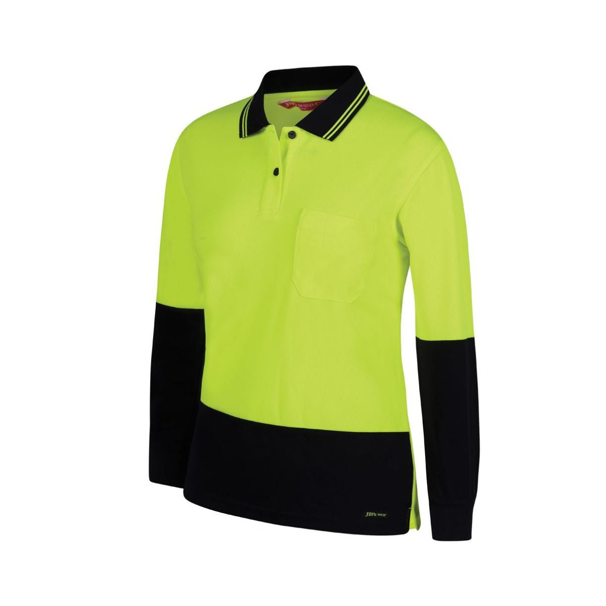 JB's Ladies Hi Vis Long Sleeve Comfort Polo 6LHCL