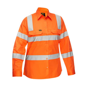 Bisley Women’s Taped Biomotion Cool Lightweight Hi Vis Shirt BL6016T