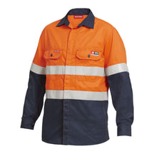 KingGee Shieldtec FR Hi Vis 2 Tone Open Front Taped Shirt Y04350