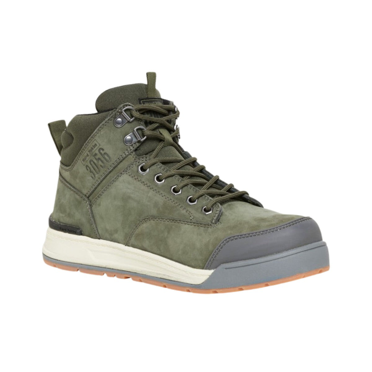 Hard Yakka 3056 Lace Zip Safety Boot - Olive Y60203