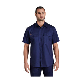 KingGee Originals Short Sleeve Open Front Cotton Drill Work Shirt K04030