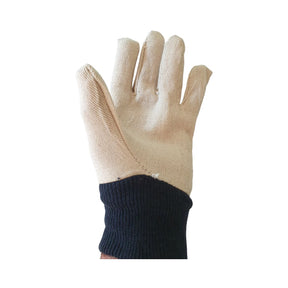 SafeRite® Ladies Red Cuff Cotton Drill Glove SR747W-LOC (Pack of 12)