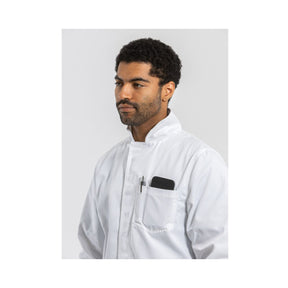 Simmons Knit Cuff Lab Coat- White - Unisex