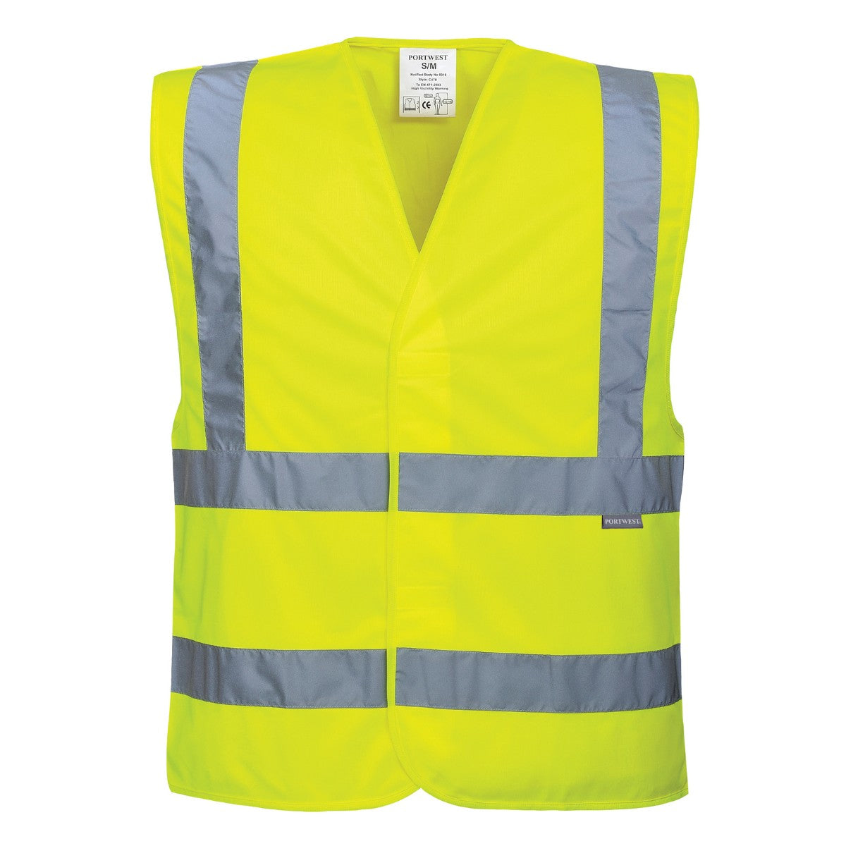 Portwest Hi-Vis Two Band and Brace Vest C470