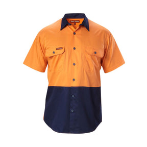 Hard Yakka Core Hi-Vis 2 Tone Vented Short Sleeve Shirt Y07559