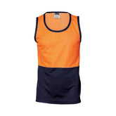 DNC Cotton Back HiVis Two Tone Singlet - 3841