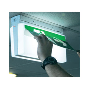 Exit Sign - Running Man Arrow Right - Replacement Legends 380 x 180mm