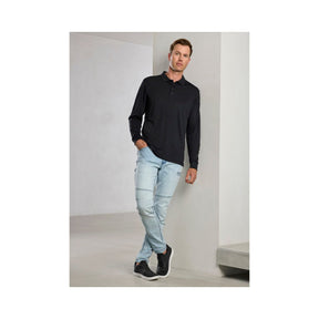Biz Collection Men's Action Long Sleeve Polo Shirt P206ML