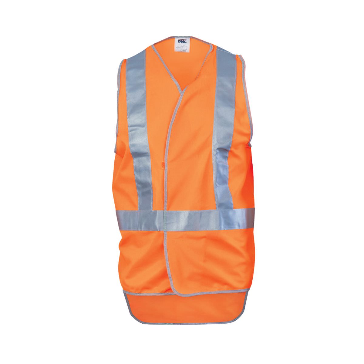 DNC Day/Night Cross Back Safety Vest with Tail 3802