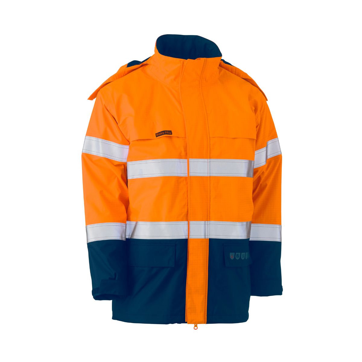 Bisley Taped Hi Vis FR Wet Weather Shell Jacket BJ8110T