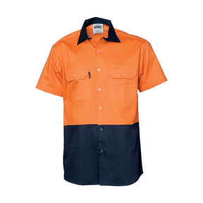 DNC Hi Vis Two Tone Drill Shirt S/S 3831