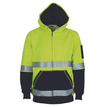 DNC HiVis 2 Tone Full Zip Super Fleecy Hoodie With CSR R/Tape 3788