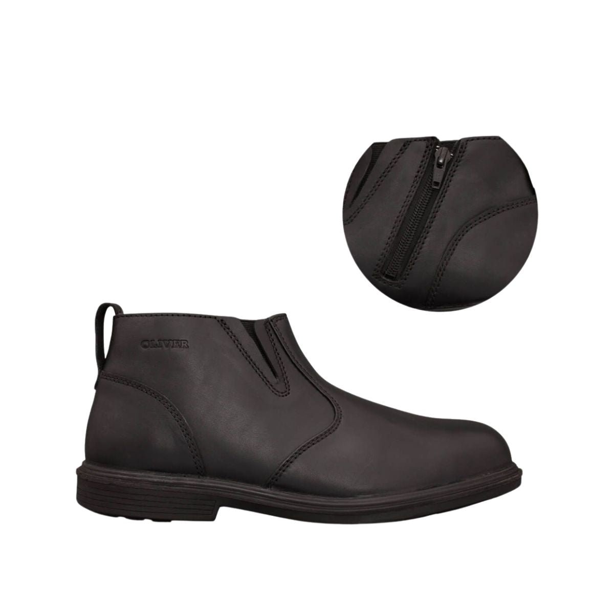 Oliver PB38 Series Black Zip Sided Safety Boot