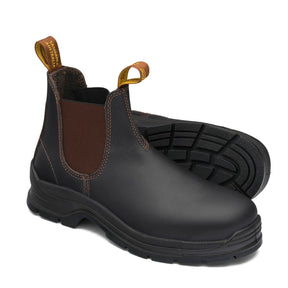 Blundstone Unisex Elastic Sided - Slip on Safety Boots - Brown #311