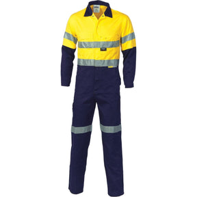 DNC HiVis Two Tone Cotton Coverall with 3M Reflective Tape 3855