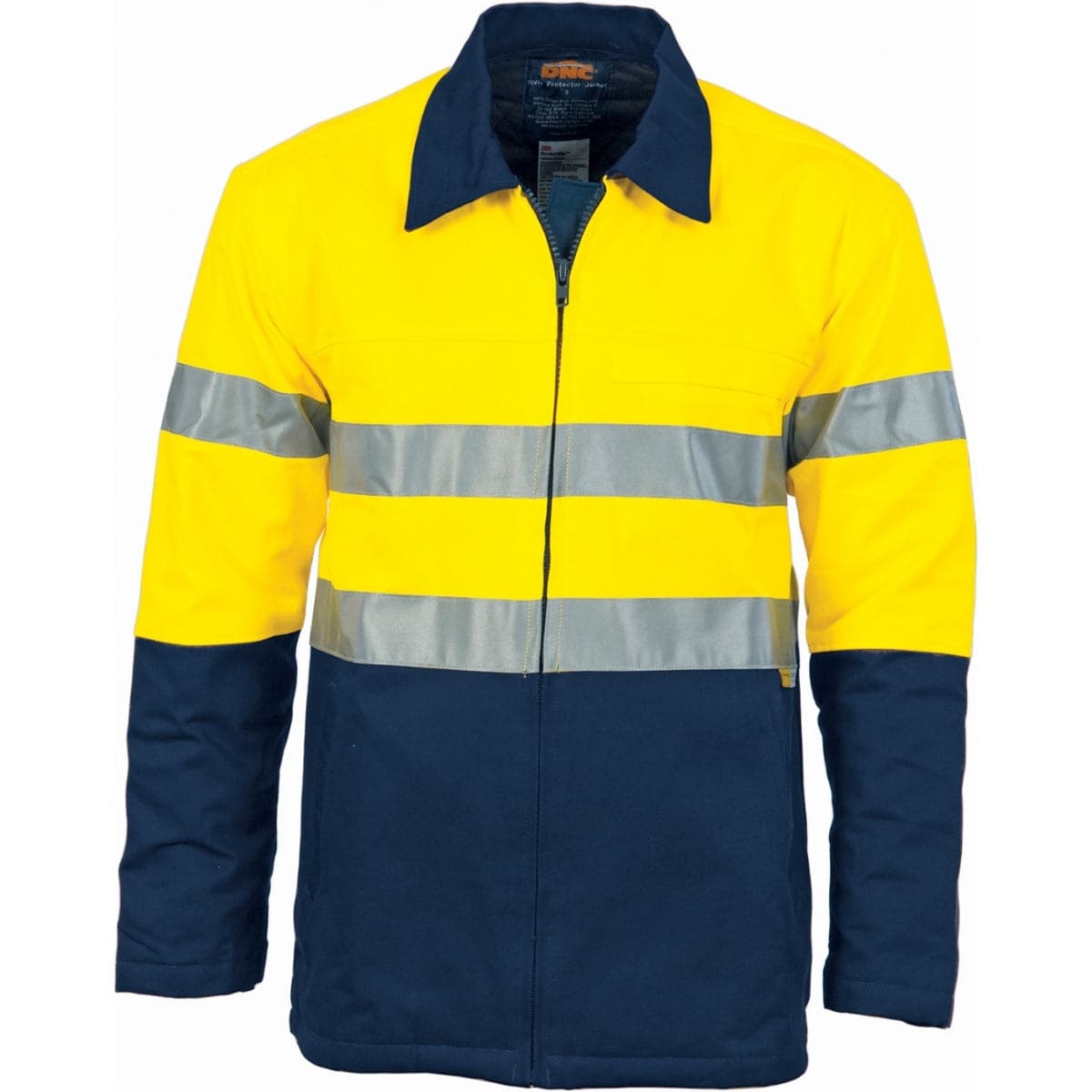 DNC HiVis Two Tone Protect or Drill Jacket With 3M Reflective Tape 3858