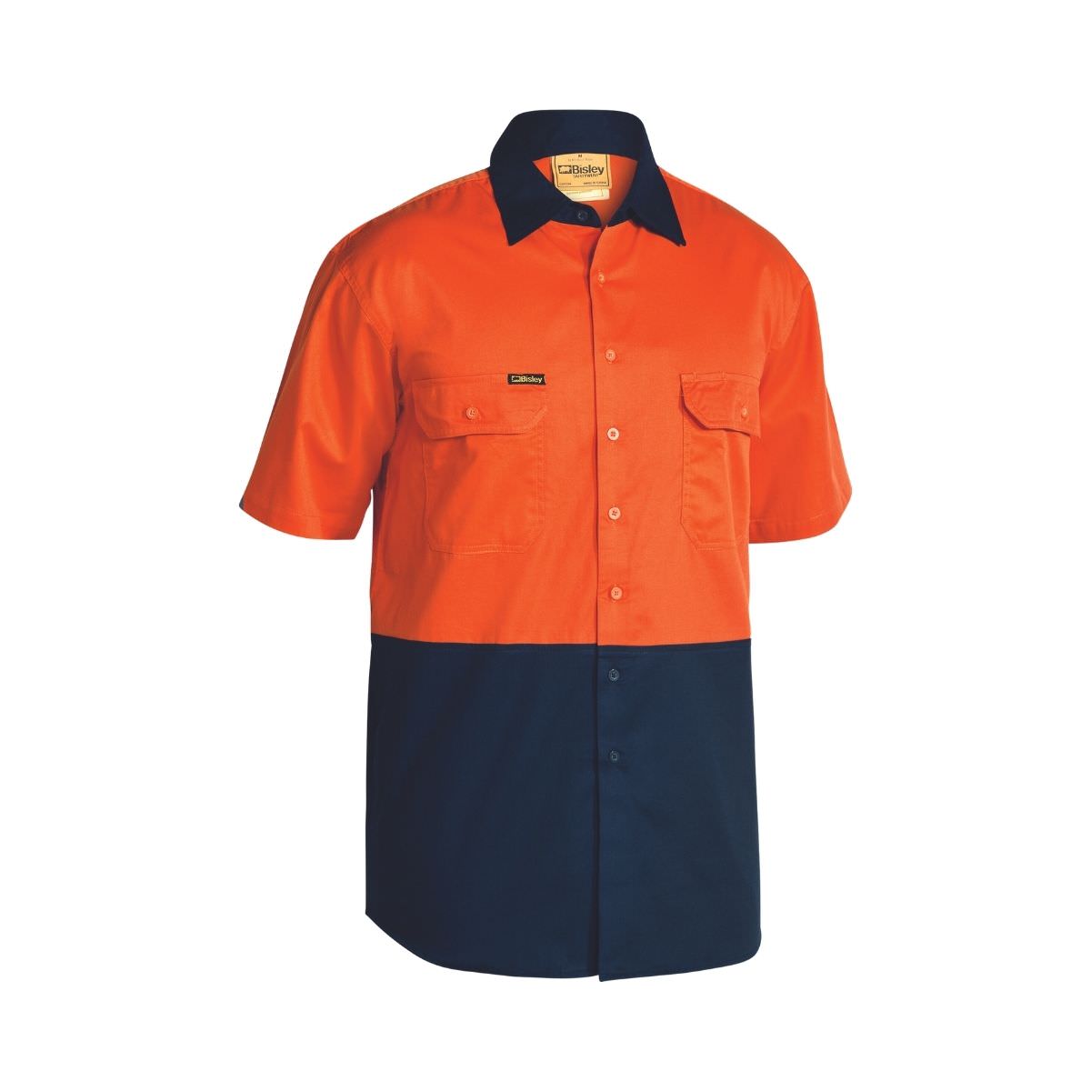 Bisley Hi Vis Cool Lightweight Drill Short Sleeve Shirt BS1895