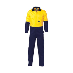 DNC HiVis Cool-Breeze 2-Tone LightWeight Cotton Coverall 3852