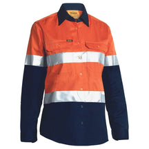 Bisley Women’s Taped Hi Vis Cool Lightweight Drill Shirt BL6896