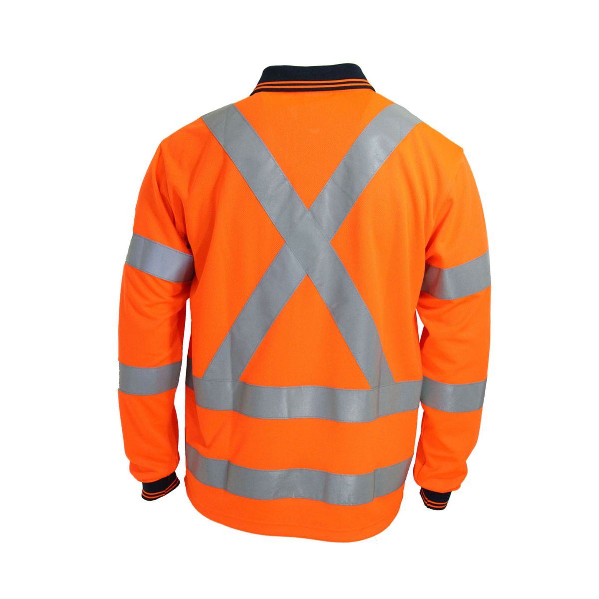 DNC Hi Vis X Back Taped Polo Shirt L/S 3710