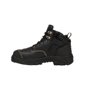 Oliver AT55 Series 130mm Black Zip Sided Safety Boot 55340Z