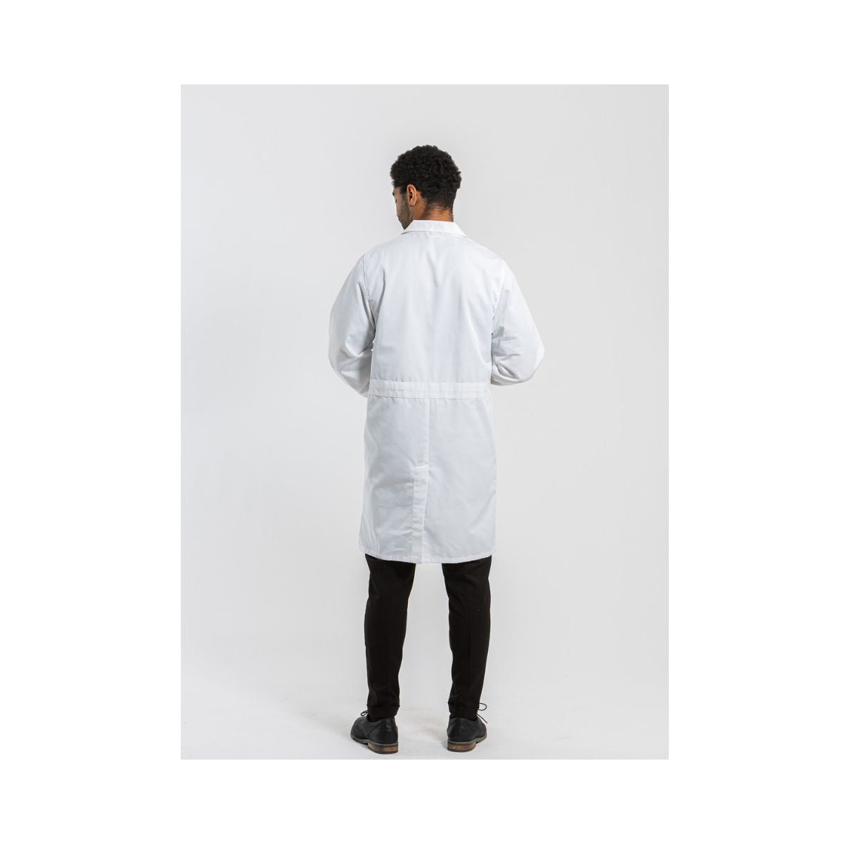 Simmons Knit Cuff Lab Coat- White - Unisex