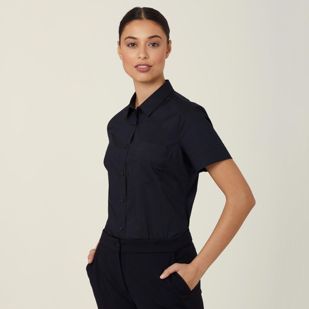 NNT Women's Avignon Stretch Short Sleeve Slim Shirt CATUK8