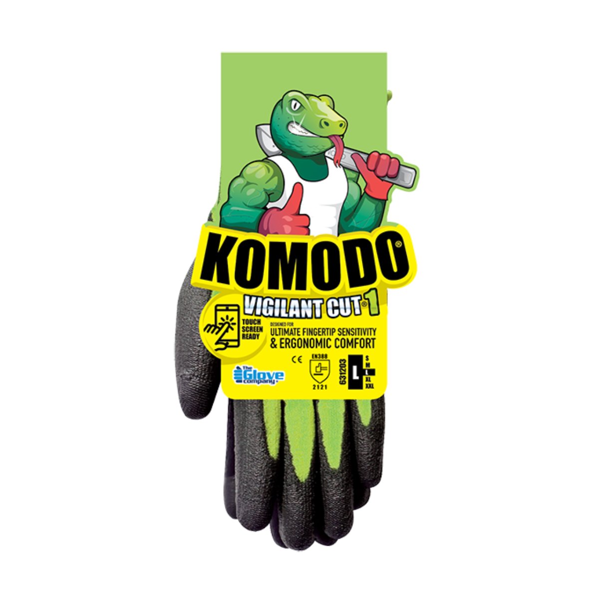 TGC KOMODO® Vigilant® Cut 1 Gloves 63120 (Pack of 12)