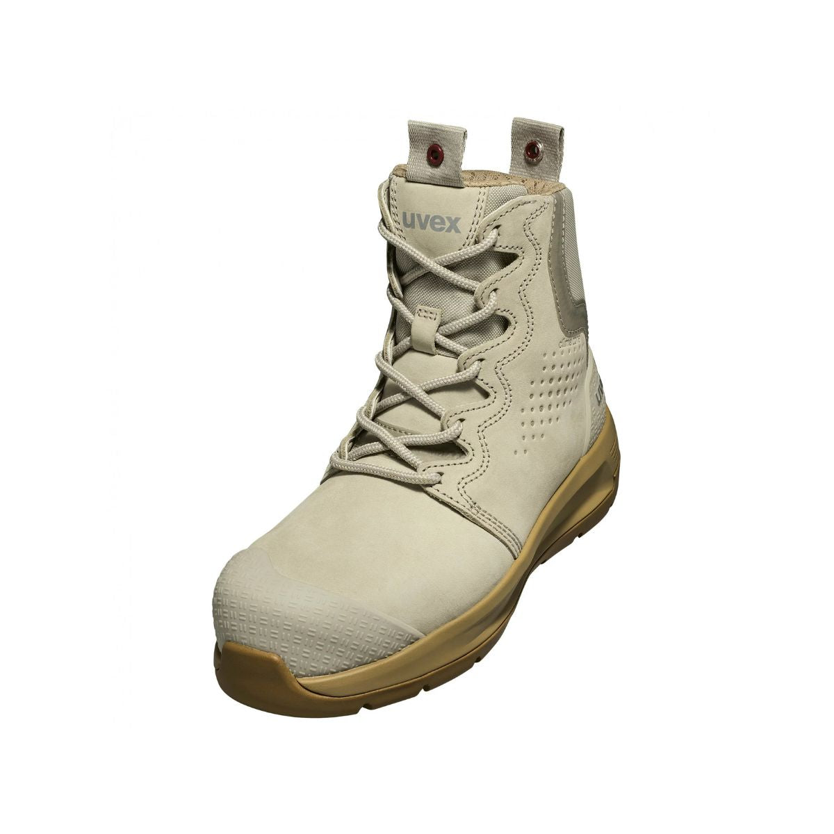 uvex 3 X-Flow Women's Zip - Work Boots (Cement and Tan)