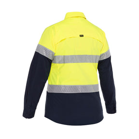 Bisley Women's X Airflow Hi Vis Taped Stretch Ripstop Shirt BL6491T