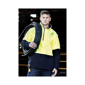 Syzmik Unisex Hi Vis 1/2 Zip Polar Fleece Pullover ZT460