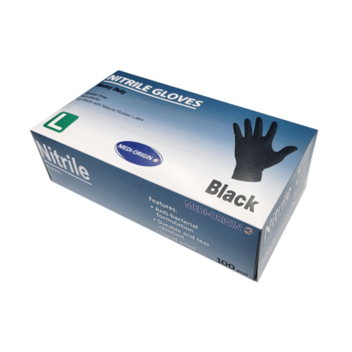 Disposable Heavy Duty Nitrile Powder Free Glove (Box of 100 Pairs)