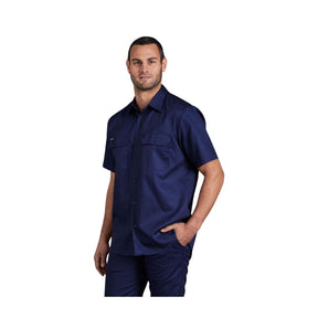 KingGee Originals Short Sleeve Open Front Cotton Drill Work Shirt K04030