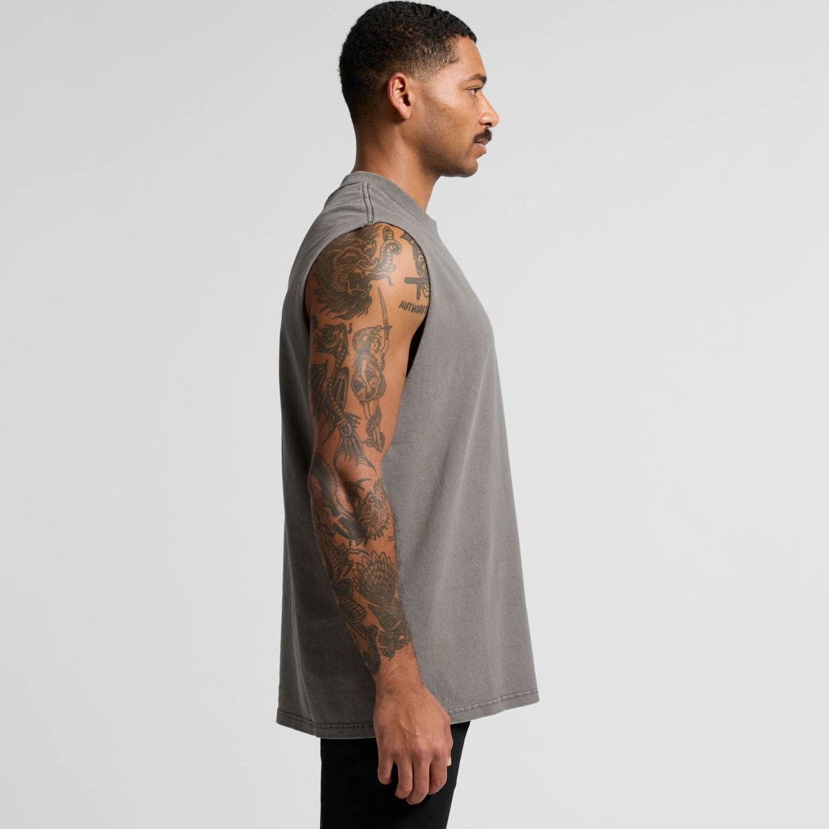 ascolour Men's Heavy Faded Tank 5084