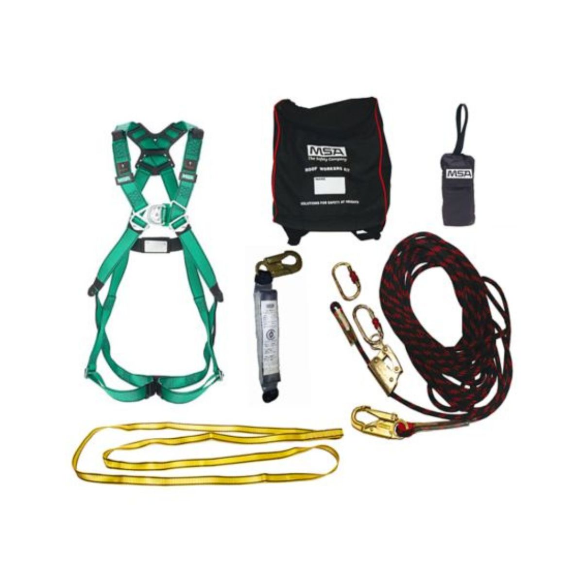 MSA Roof Workers Kit with V-FORM Harness, Kernmantle Rope