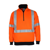 DNC Hi Vis 1/2 Zip Fleecy X Back Taped L/S 3933