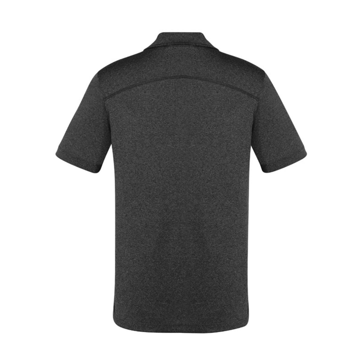 Biz Collection Men's Aero Short Sleeve Polo Black Marle P815MS