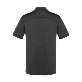 Biz Collection Men's Aero Short Sleeve Polo Black Marle P815MS